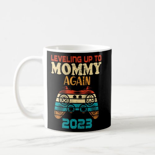 Womens Retro Leveling Up To Mommy Again 2023 Promo Coffee Mug