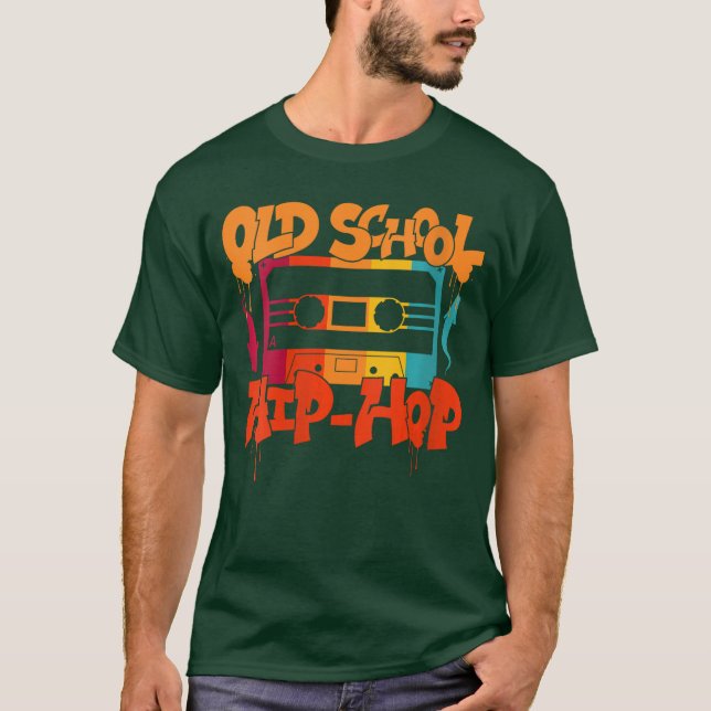 Womens Retro Old School Hip Hop 80s 90s Graffiti C T-Shirt (Front)