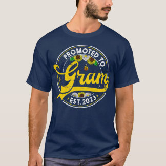 Womens Retro Sunflower Promoted To Gram Est 2023 W T-Shirt