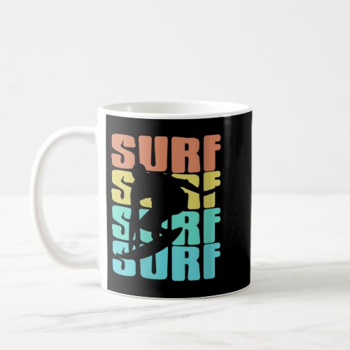 Womens Retro Vintage Surf Surfing Present Gift 663 Coffee Mug