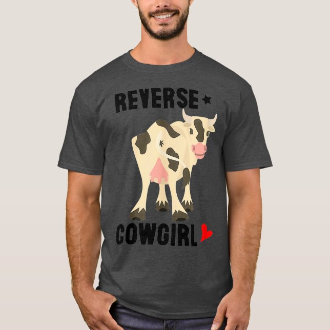 Womens Reverse Cowgirl Funny T s for Women Adult T-Shirt (Front)