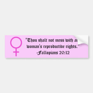 Women's Right to Choose Verse Bumper Sticker