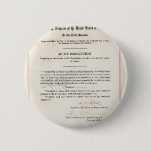 Women's Right to Vote- 19th Amendment Button