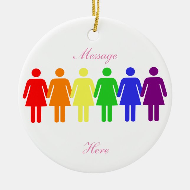 women's rights 2017 LGBTQIA Ceramic Ornament (Front)