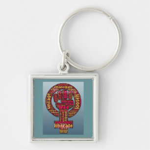 women's right's 2017 LGBTQIA raised fist Keychain