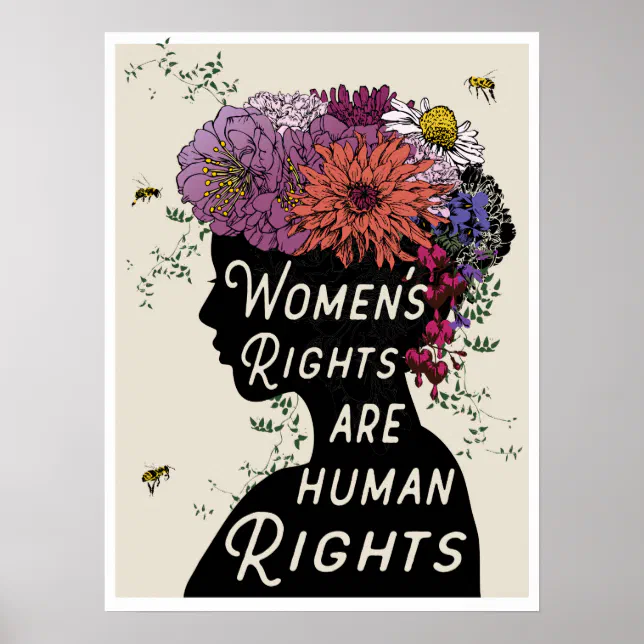 Womens Rights Are Human Rights 18x24 Poster Zazzle