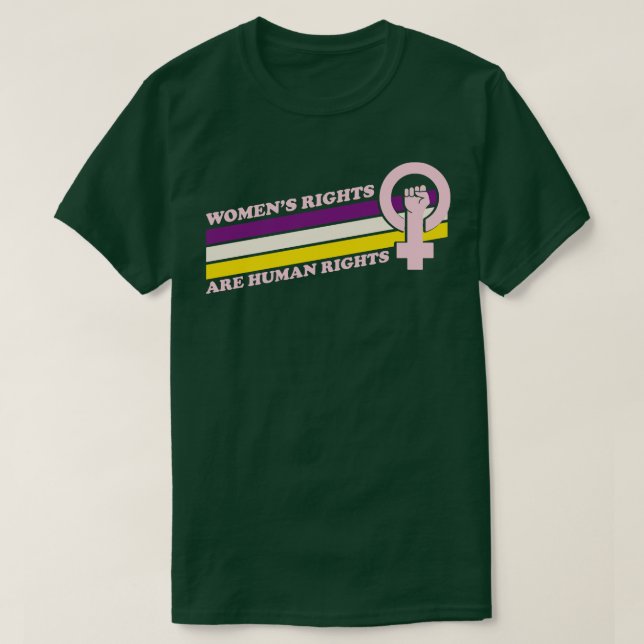 Womens Rights Are Human Rights 1 T-Shirt (Design Front)