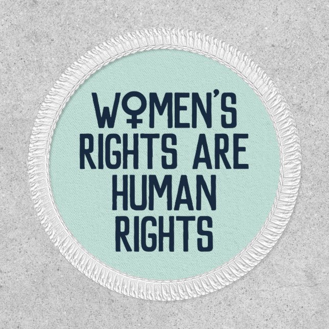 "Women's Rights Are Human Rights" Feminist Patch (Front)