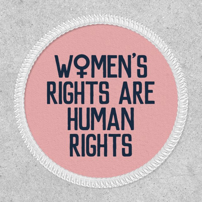 "Women's Rights Are Human Rights" Feminist Patch (Front)