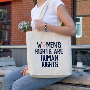"Women's Rights Are Human Rights" Feminist Tote Bag