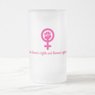 Women's Rights are Human Rights Frosted Glass Mug