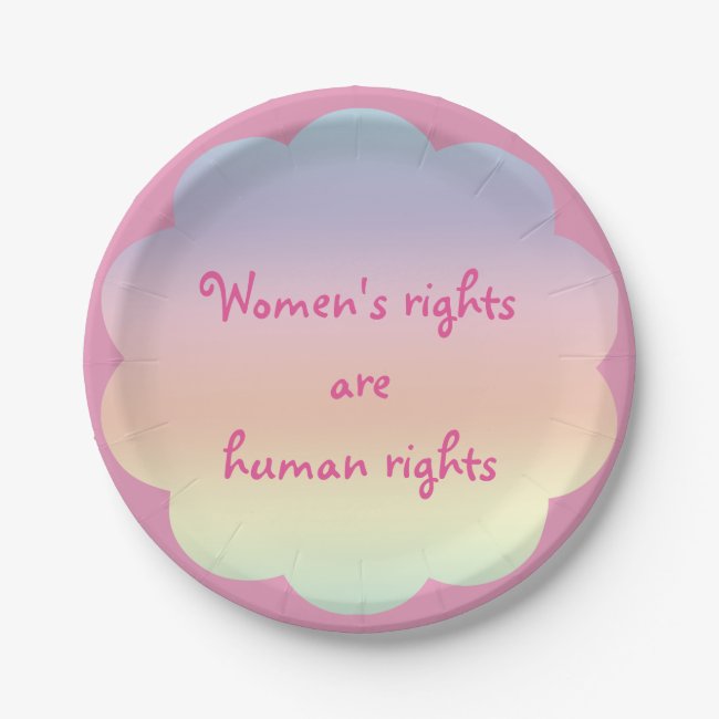 Womens Rights are Human Rights Pink Rainbow