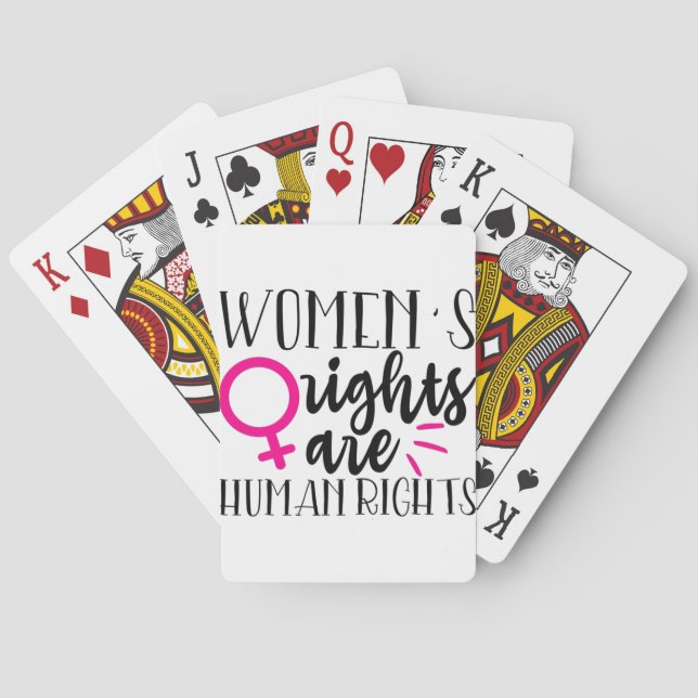 Women's Rights Are Human Rights   Poker Cards (Back)