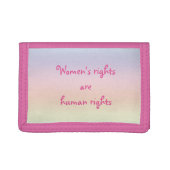 Womens Rights are Human Rights Rainbow Wallet (Front)