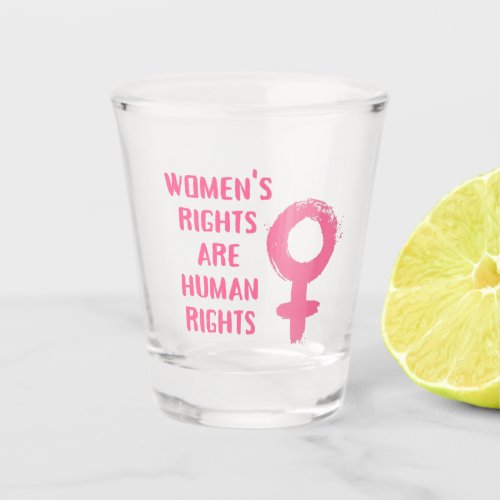 Womens Rights Are Human Rights  Shot Glass