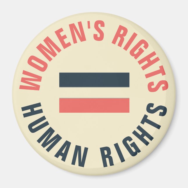 Women's Rights Equal Human Rights Feminist Magnet (Front)