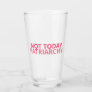 Women's Rights Feminist - Not Today, Patriarchy II Glass