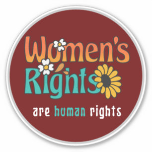 Women's Rights Human Rights Floral Quote Laptop Sticker