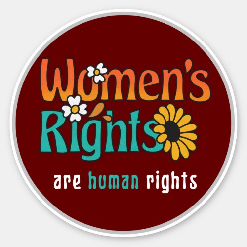 Womens Rights Human Rights Floral Quote Laptop  Sticker