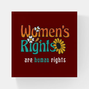 Women's Rights Human Rights Floral Quote Paperweight