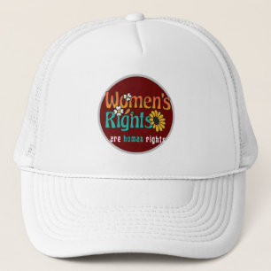 Women's Rights Human Rights Floral Quote Trucker Hat