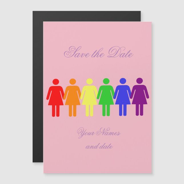 women's rights LGBTQIA Thunder_Cove any color Magnetic Invitation (Front/Back)