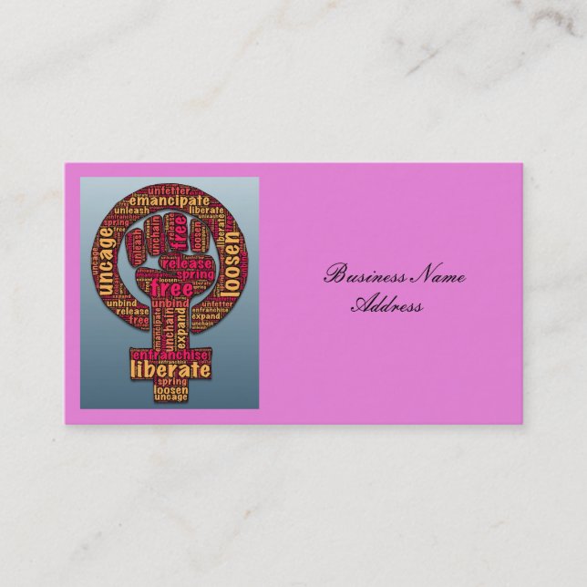 women's rights LGBTQIA Thunder_Cove Business Card (Front)