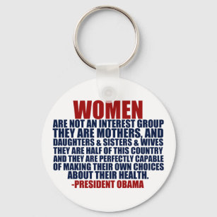 Women's Rights Obama Quote Keychain