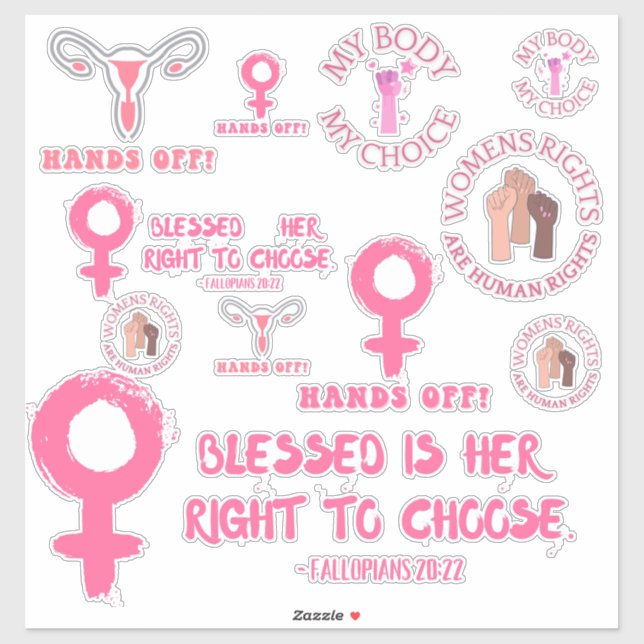 Women's Rights Pro-Choice Assortment Sticker (Sheet)