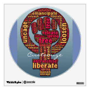 women's rights raised fist Thunder_Cove Wall Decal