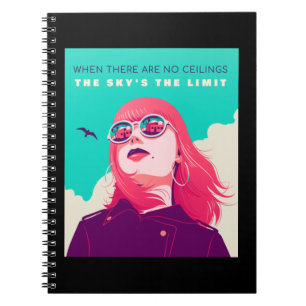Women's Rights The sky’s the limit Illustration Notebook