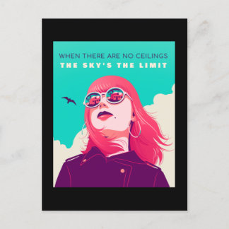 Women's Rights | The sky’s the limit Illustration Postcard