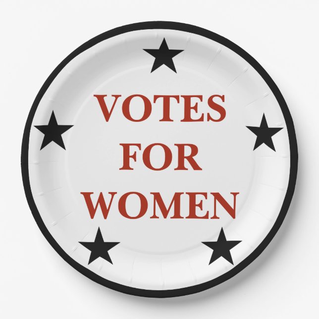 Women's Rights Vote suffrage commemorative Paper Plates (Front)