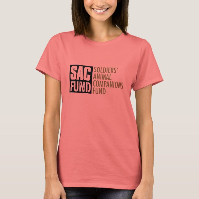 Women's Ringer T-Shirt SAC logo on front (Front)