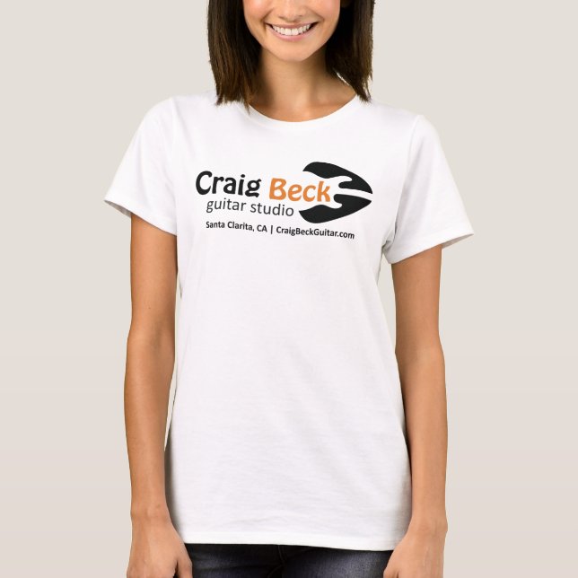 Women's Ringer Tee | Craig Beck Guitar Studio (Front)