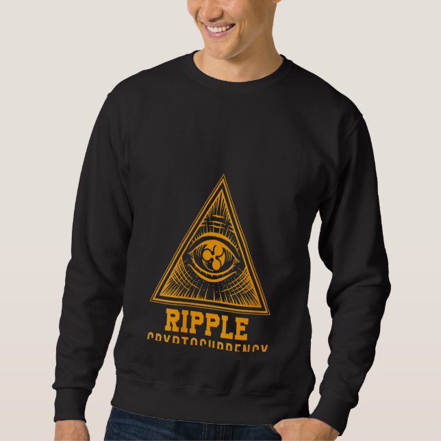 Womens Ripple Xrp Pyramid Crypto Coin Money Crypto Sweatshirt (Front)