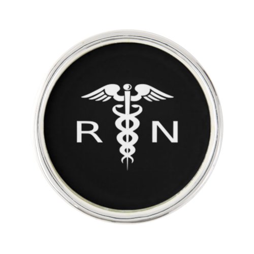 Womens RN Caduceus Symbol Logo Lapel Pin