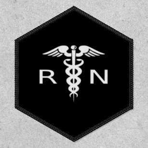 Womens RN Caduceus Symbol Logo Patch