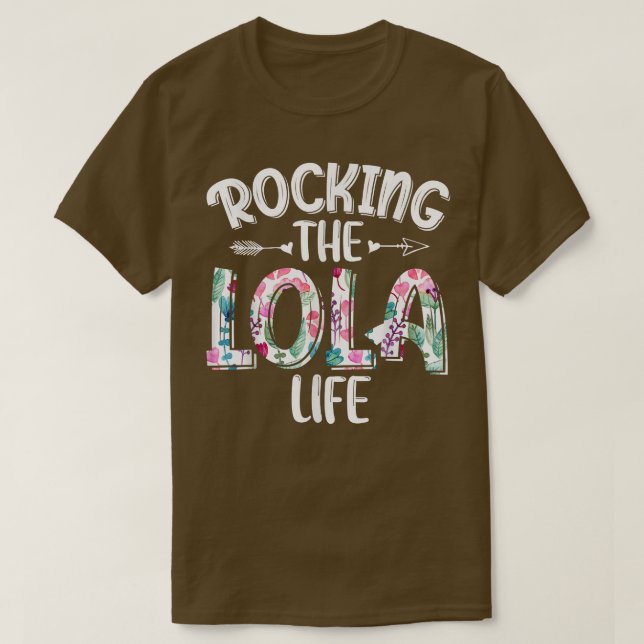 Womens Rocking the Lola Life New Grandma Mother's  T-Shirt (Design Front)