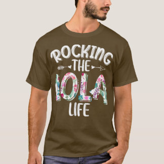 Womens Rocking the Lola Life New Grandma Mother's  T-Shirt