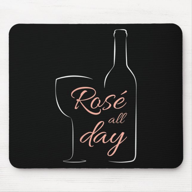 Womens Rose All Day Elegant Connoisseur Wine Lover Mouse Pad (Front)