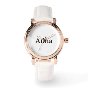 Women's Rose Gold Vintage Strap with White Leather Watch