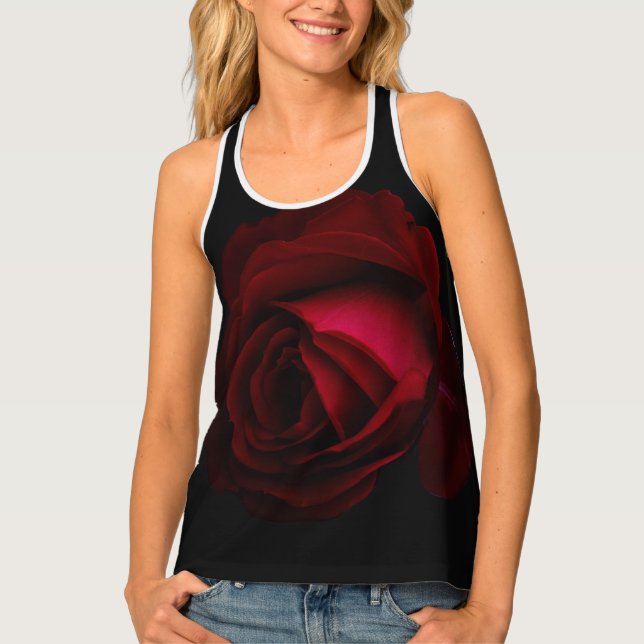 Women's rose racerback tank top (Front)