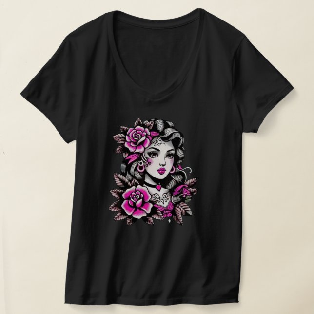 Women's Roses T-Shirt (Laydown)