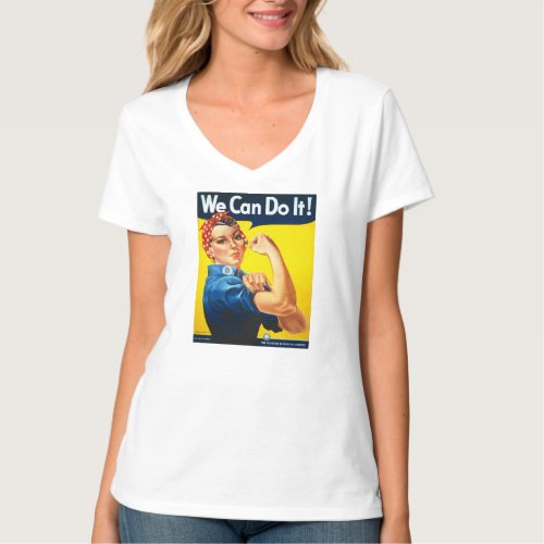Womens Rosy the Riveter T Shirt _ We Can Do It