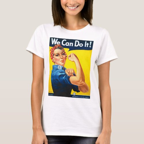 Womens Rosy the Riveter T Shirt _ We Can Do It