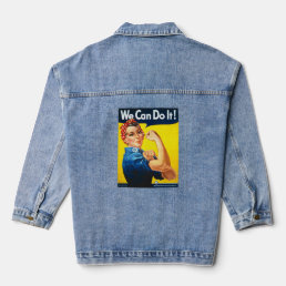 Women&#39;s Rosy the Riveter T Shirt - We Can Do It Denim Jacket