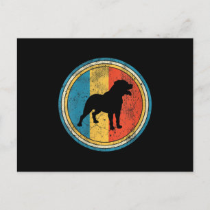 Womens Rottweiler Dog Lover Distressed Postcard