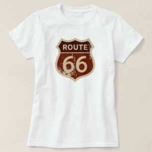 Women's ROUTE 66 Historic Road Sign   Landmark  T-Shirt