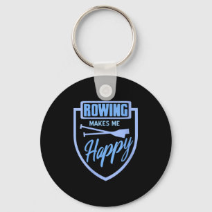 Womens Rowing Brings Me Joy Water Sports Crew Team Keychain